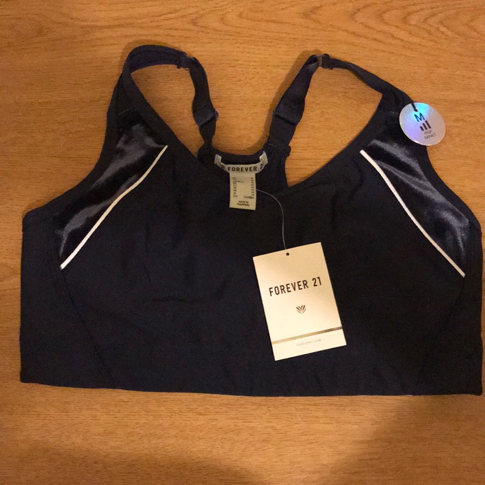 Navy blue sports bra